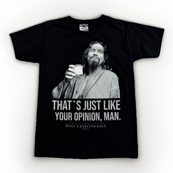 Nastrovje Potsdam The Big Lebowski Movie Tee Shirt Men’s Size Small Black White - Picture 2 of 7